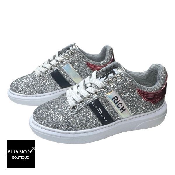 Кеди JOHN RICHMOND 1233 A GLITTER ARGENTO 6508 фото