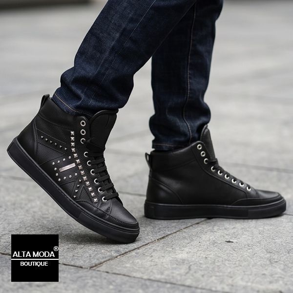 Кеди JOHN RICHMOND 7621 CALF BLACK 4010 фото
