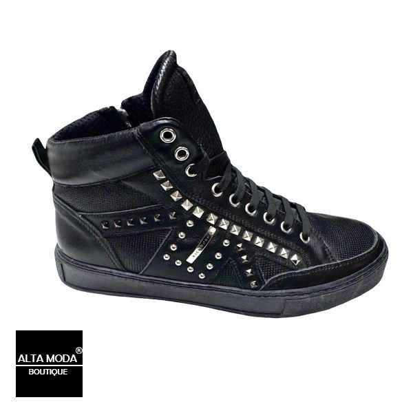 Кеди JOHN RICHMOND 7621 CALF BLACK 4010 фото