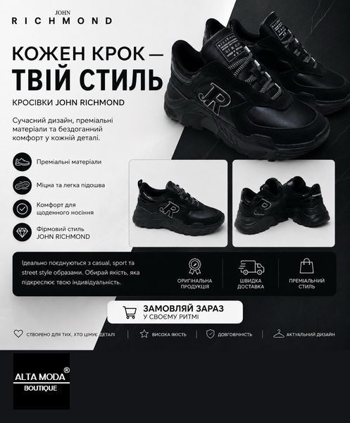 Кроссовки John Richmond 82300 / B SUEDE BLACK 6366 фото