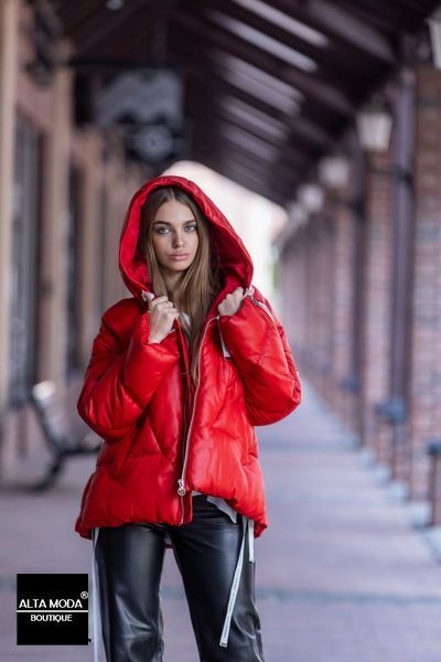 Куртка TRATTO Italia. Колір червони, шкіра натуральна, утеплювач comfortemp 310-70-886/425 7005 фото