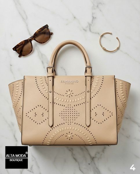 Сумка ERMANNO 12402086 LARGE TOTE ANGELINA 2275 ND NUDE 3010 фото