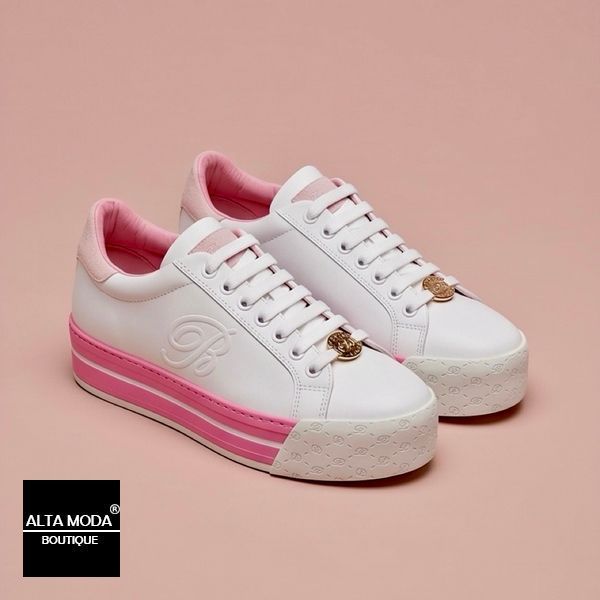 Кеды BLUMARINE 2551 A CALF BIANCO 5443 фото