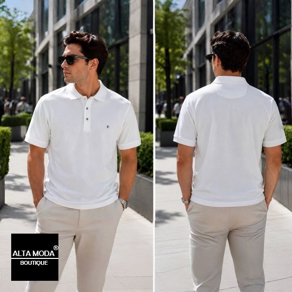 Футболка поло Cortigiano in Bottega 30120301 white 4831 фото