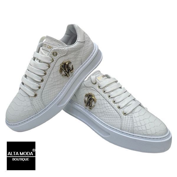 Кеди ROBERTO CAVALLI 27603 B CALF BIANCO 7967 фото