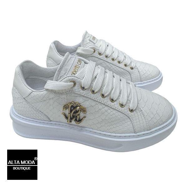 Кеди ROBERTO CAVALLI 27603 B CALF BIANCO 7967 фото