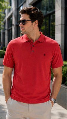 Футболка поло Cortigiano in Bottega 30120401 red 4830 фото
