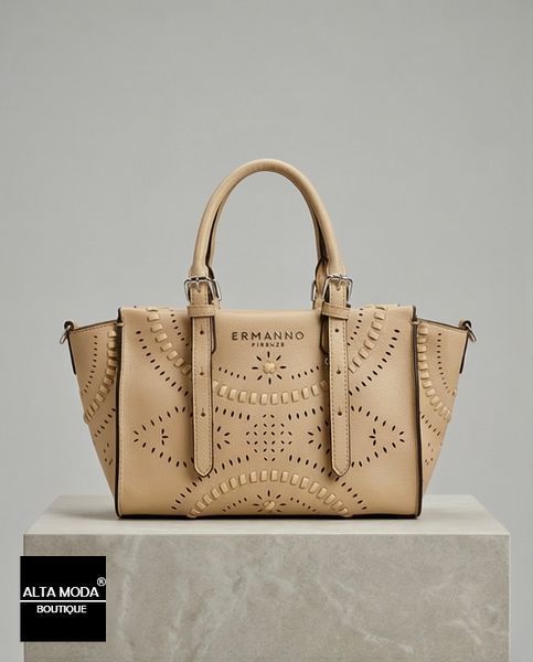 Сумка ERMANNO 124020872 MEDIUM TOTE ANGELINA 380 ND NUDE 3012 фото