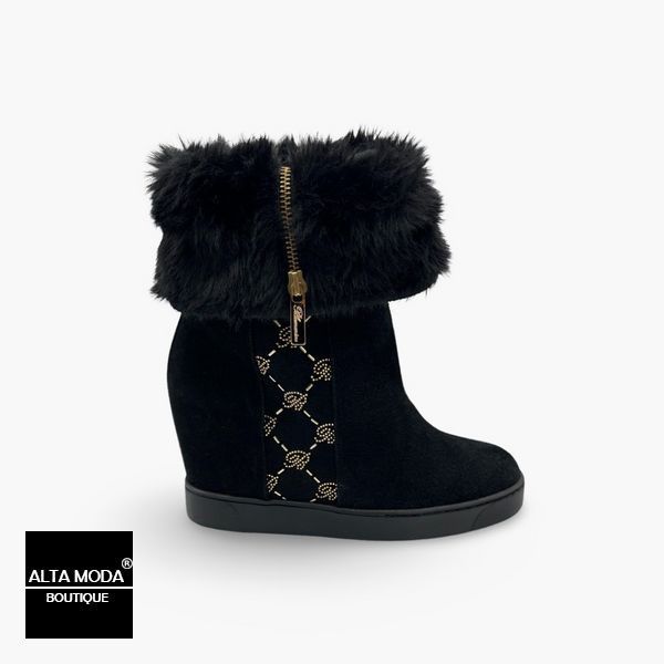 Взуття BLUMARINE 5361 A HALF BOOTS SUEDE BLACK 5637 фото