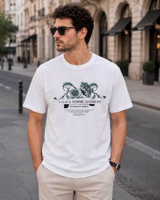 Футболка GIVENCHY BM70Y33002 100 6934 фото