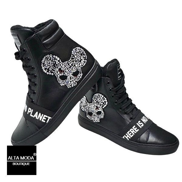 Кеды JOHN RICHMOND 8209 B YALF BOOTS CALF BLACK 6236 фото