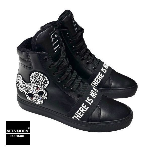 Кеды JOHN RICHMOND 8209 B YALF BOOTS CALF BLACK 6236 фото